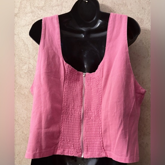 Baevely Pink Square Neck Women's Top - Picture 2 of 5